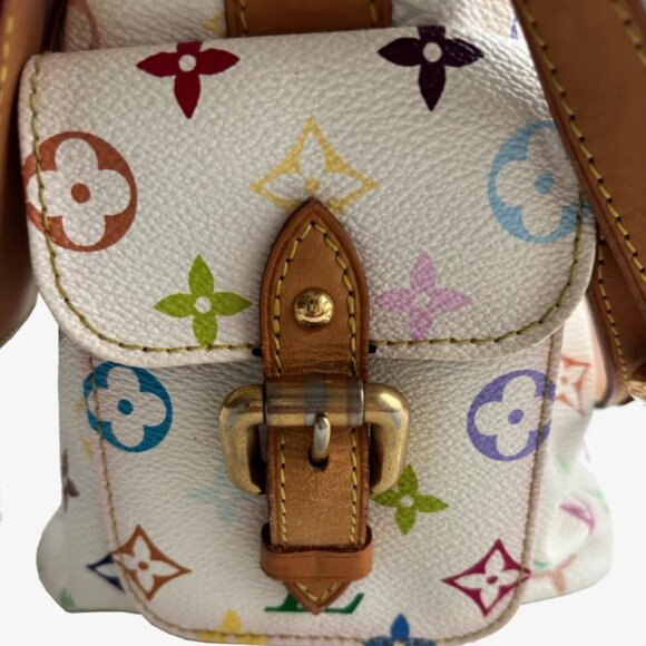 Louis Vuitton X Murakami White Monogram 2005 Vintage Noe Bag - Picture 7 of 9